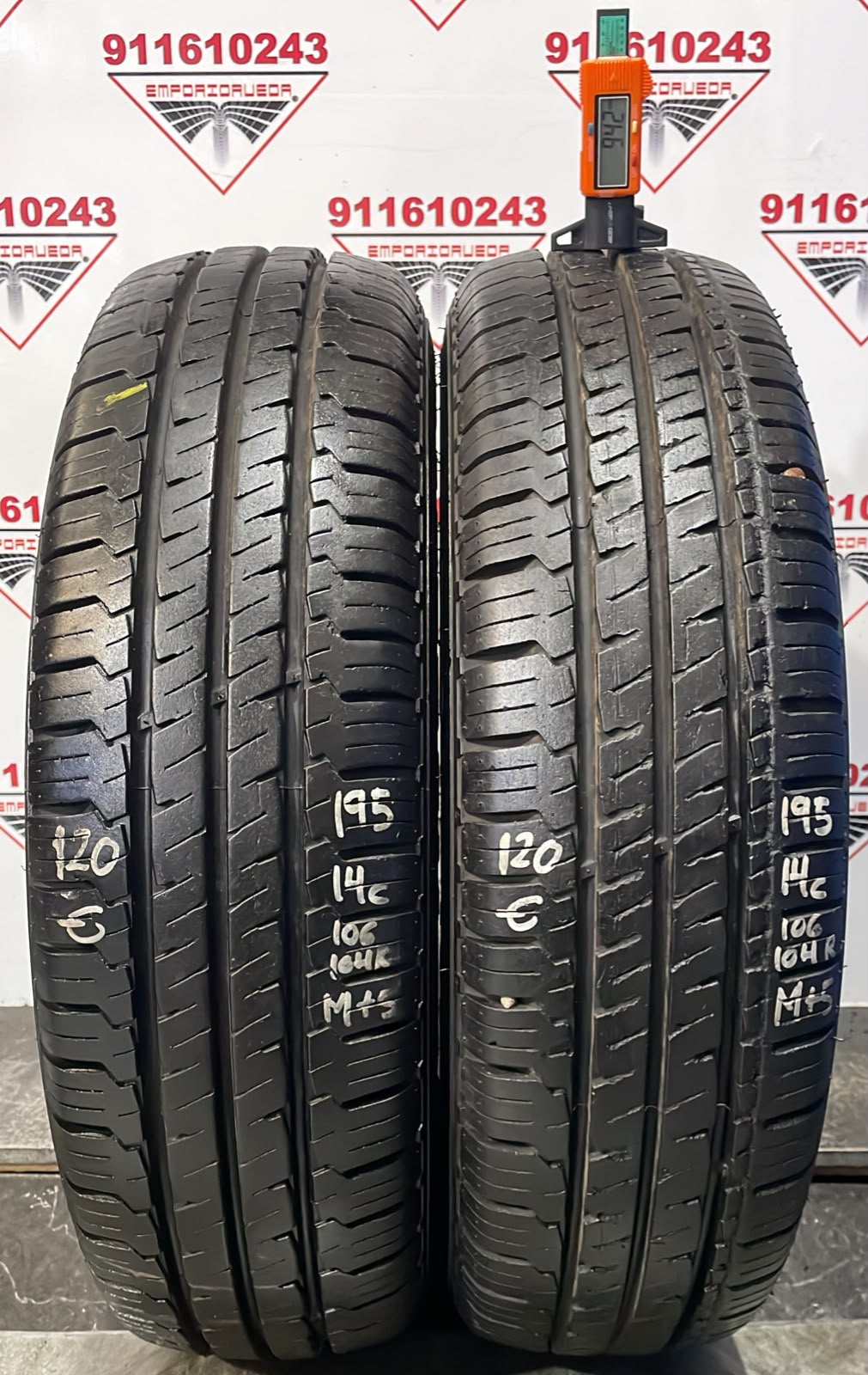HANKOOK VANTRA USADO  195/75 R14C 106/104 R